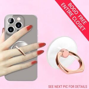 Transparent Ring Holder for Phone Tablet- Rose Gold